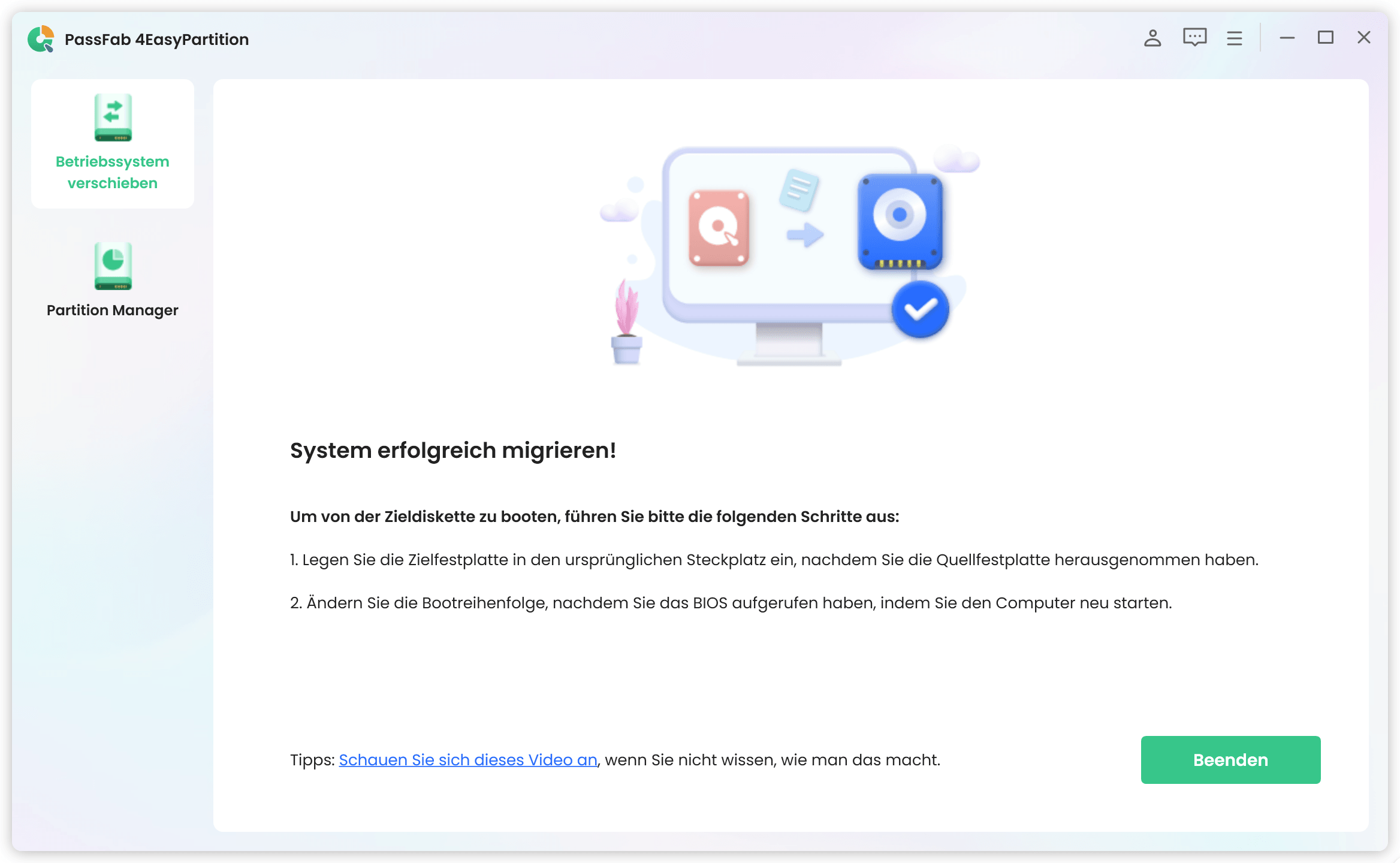 migrate system successfully