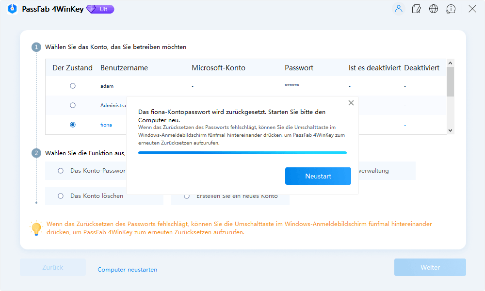 reset windows password successfully passfab 4winkey guide