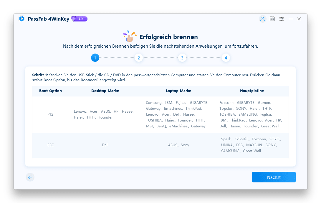 step 1 passfab 4winkey guide