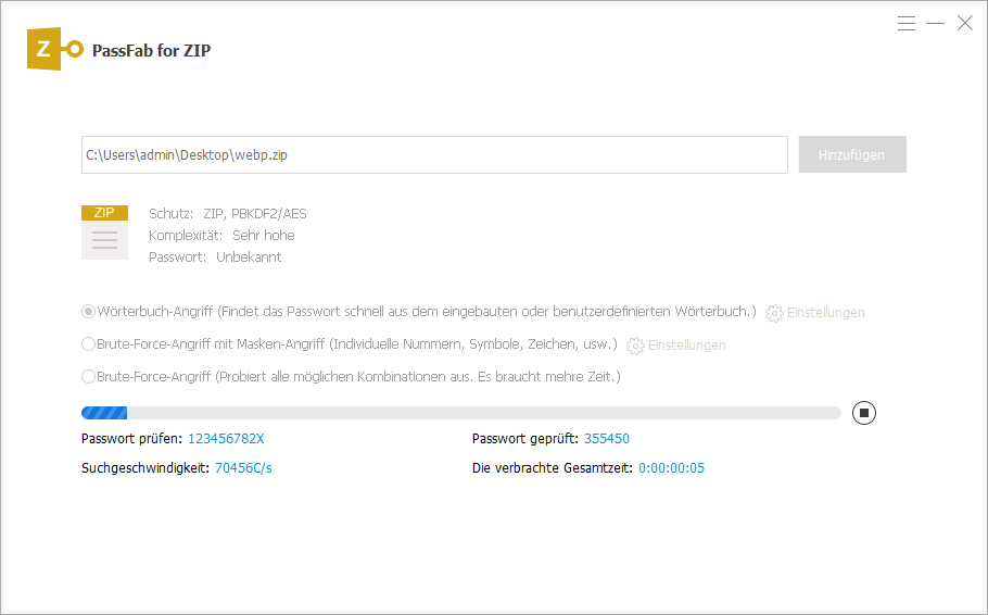 recovering password using passfab for zip