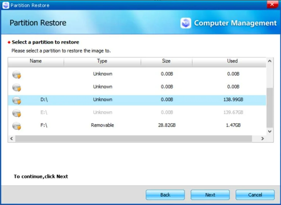 Klicken Sie auf Weiter, um fortzufahren