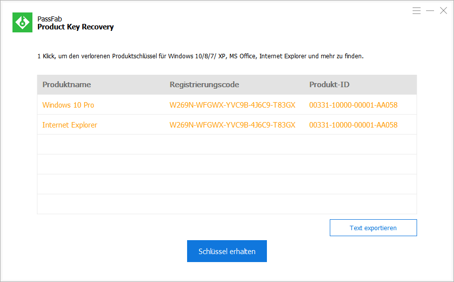 passfab product key recovery get key guide