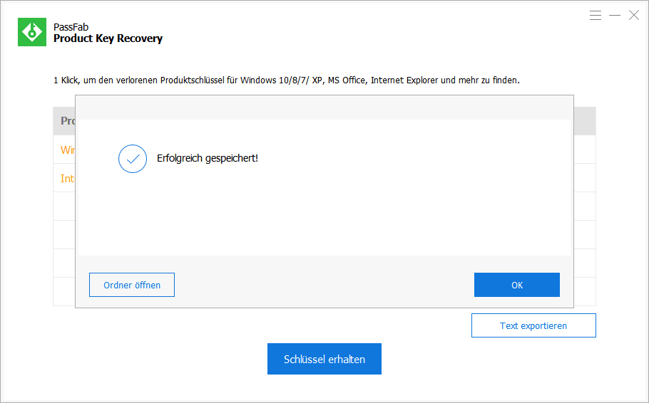 save successfully passfab product key recovery guide