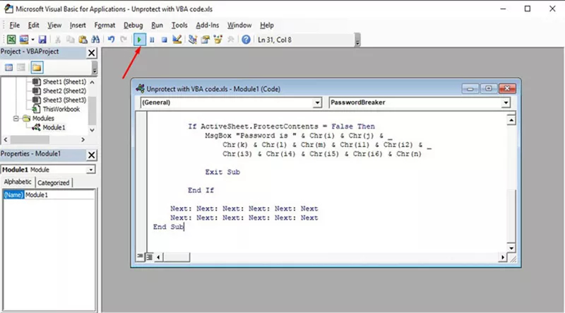 Excel 2010 Ausführungscode