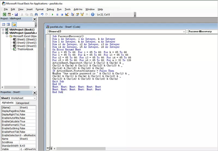 Excel-Cracks durch VBA-Code