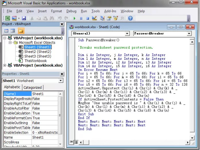 vba code