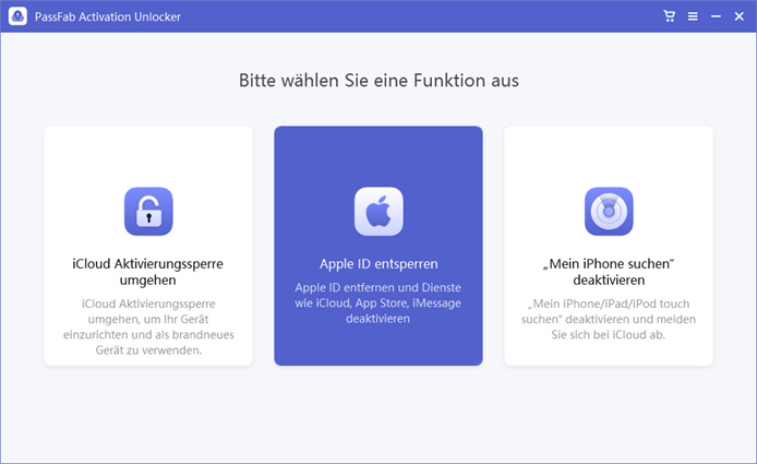 passfab activation unlocker-waehlen sie apple id entsperren