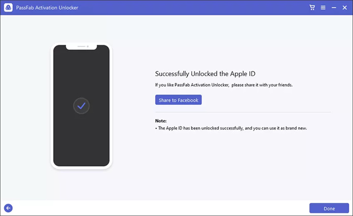 passfab activation unlocker-erfolgreich ipad id entfernen