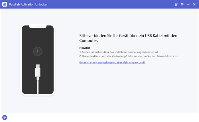 passfab activation unlocker-verbinden sie ihr ipad