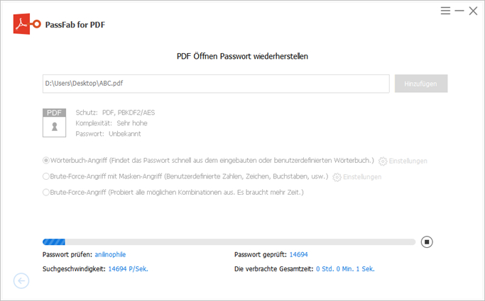 PDF wird nun entsperrt