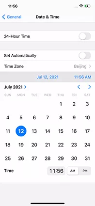 datum und uhrzeit aendern