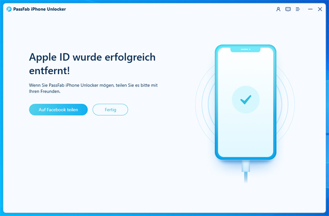 Apple ID erfolgreich entfernt
