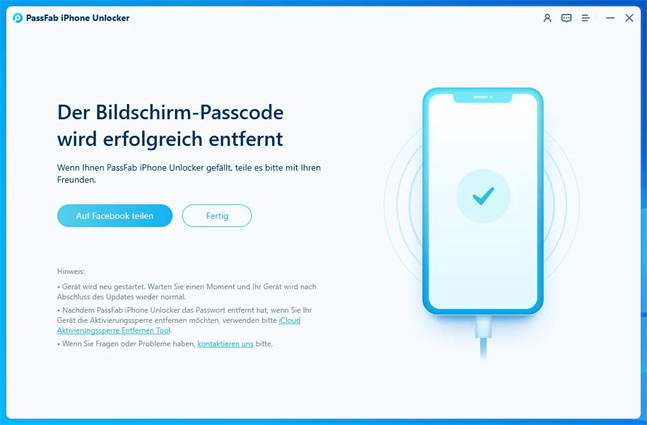 iphone code entsperren erfolgreich