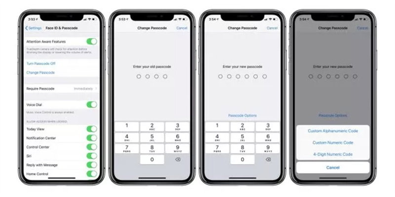 iphone passcode entfernen-waehlen bildschirm passcode