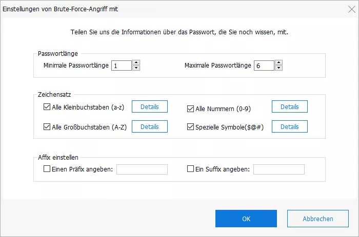 brute force angriff mit mask