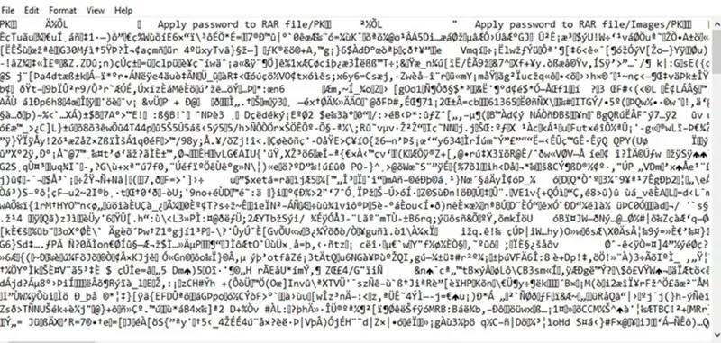 rar passwort entschlüsseln mit Notepad