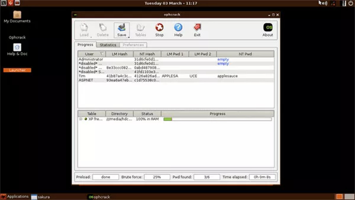 Windows 10/11 Passwort knacken mit ophcrack