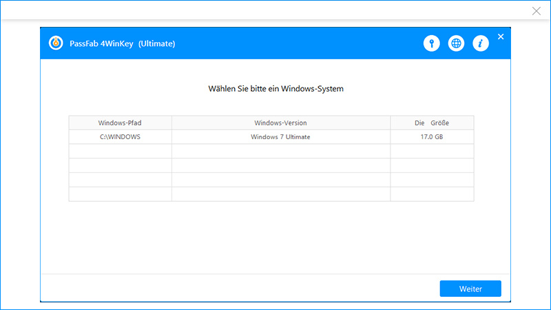 System waehlen