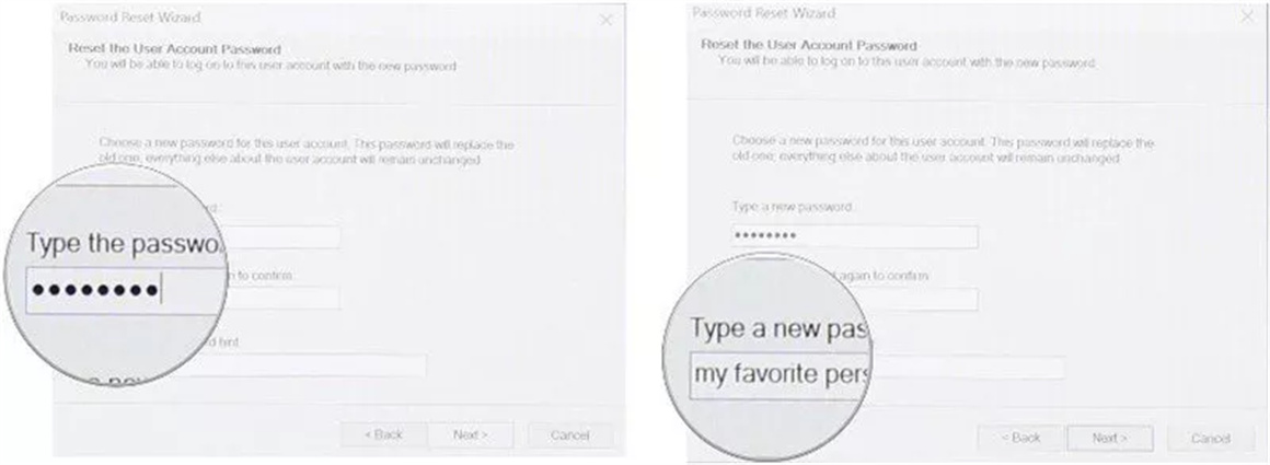 bestaetigen neue passwort zum zuruecksetzen fuer windows 10