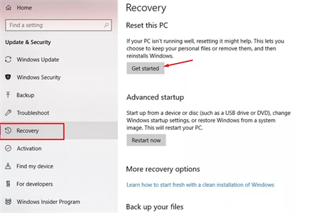 Windows 10/11-diesen PC zurücksetzen