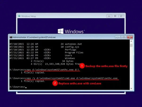 windows setup