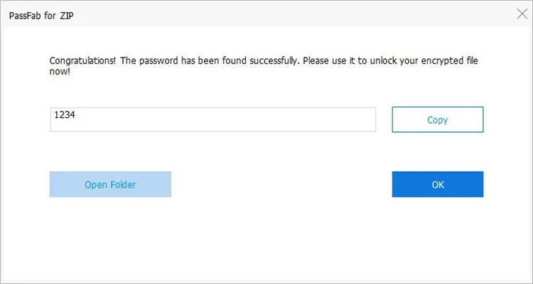 passfab for zip-zip passwort entfernen erfolgreich
