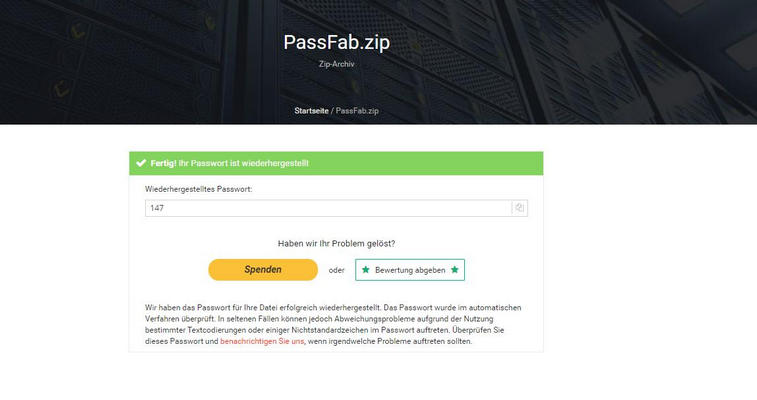 zip passwort knacken ergebnisse